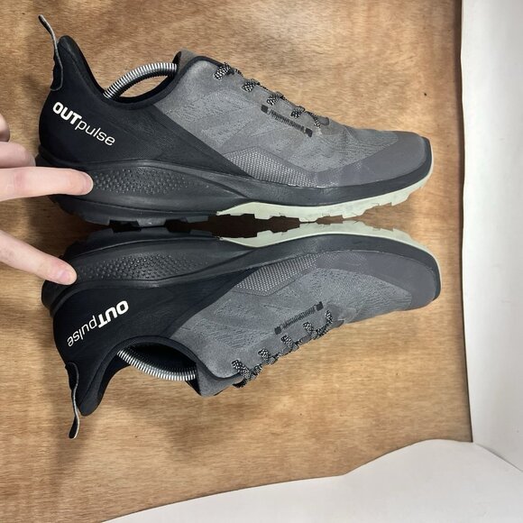 Salomon Outpulse GTX Waterproof Trail Run Shoes Hiking Black Gray Mens Size 12.5 - Picture 5 of 9